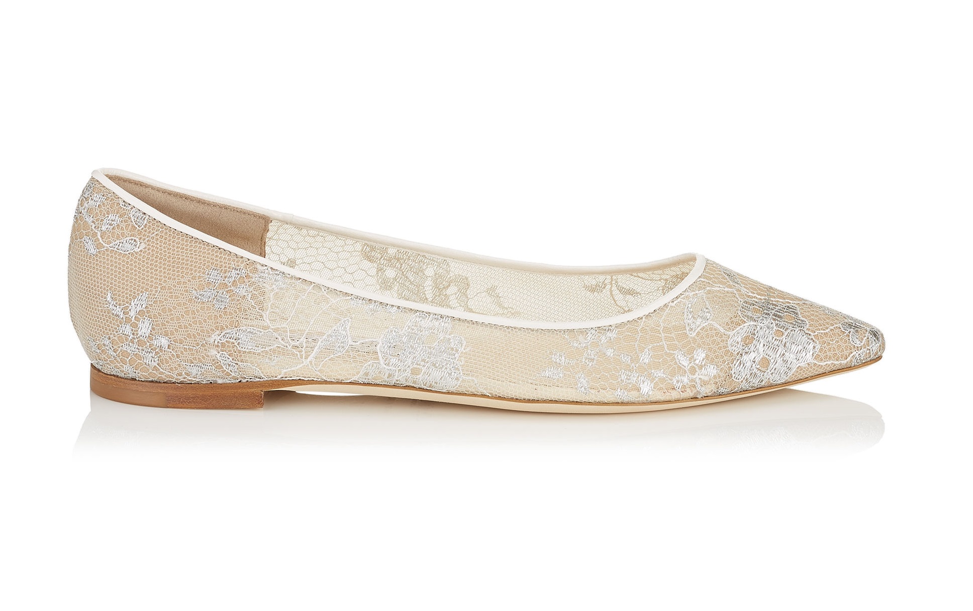 Ballerine da sposa in pizzo Jimmy Choo