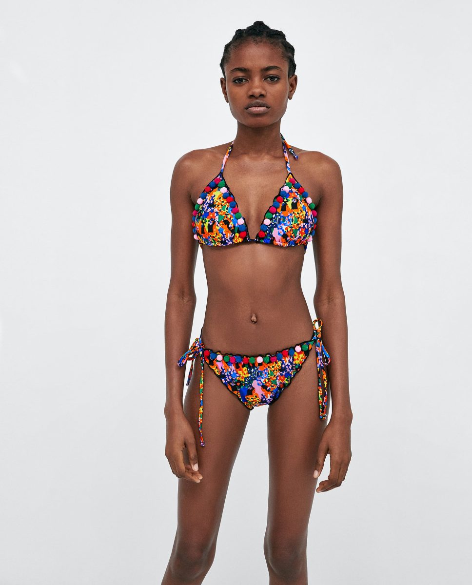 Bikini Zara con top a 17,95 euro e slip a 15,95 euro