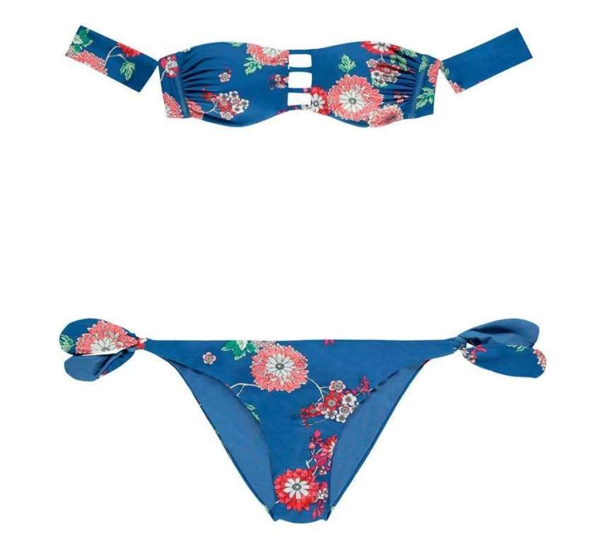Bikini a fascia a fiori Tezenis