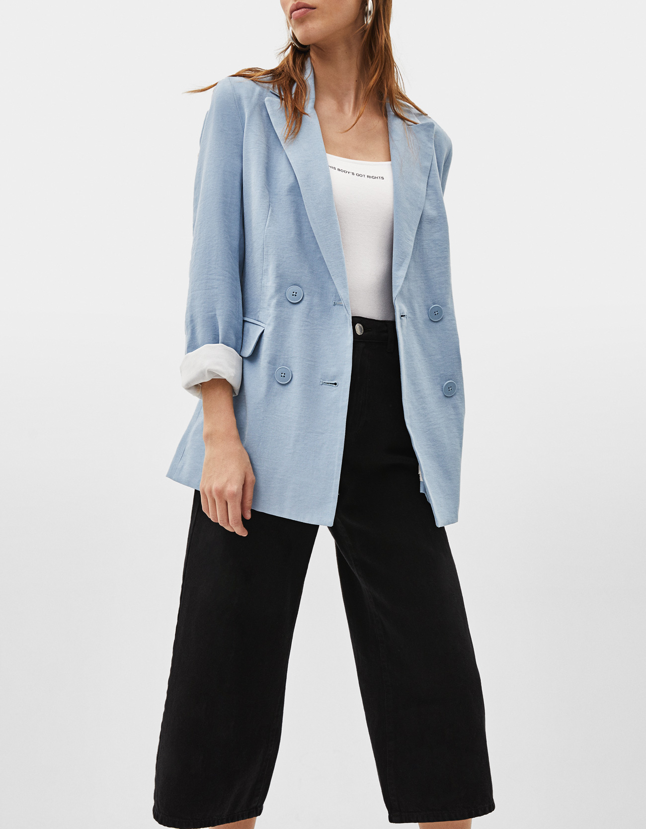 Blazer oversize pastello Bershka a 35,99 euro