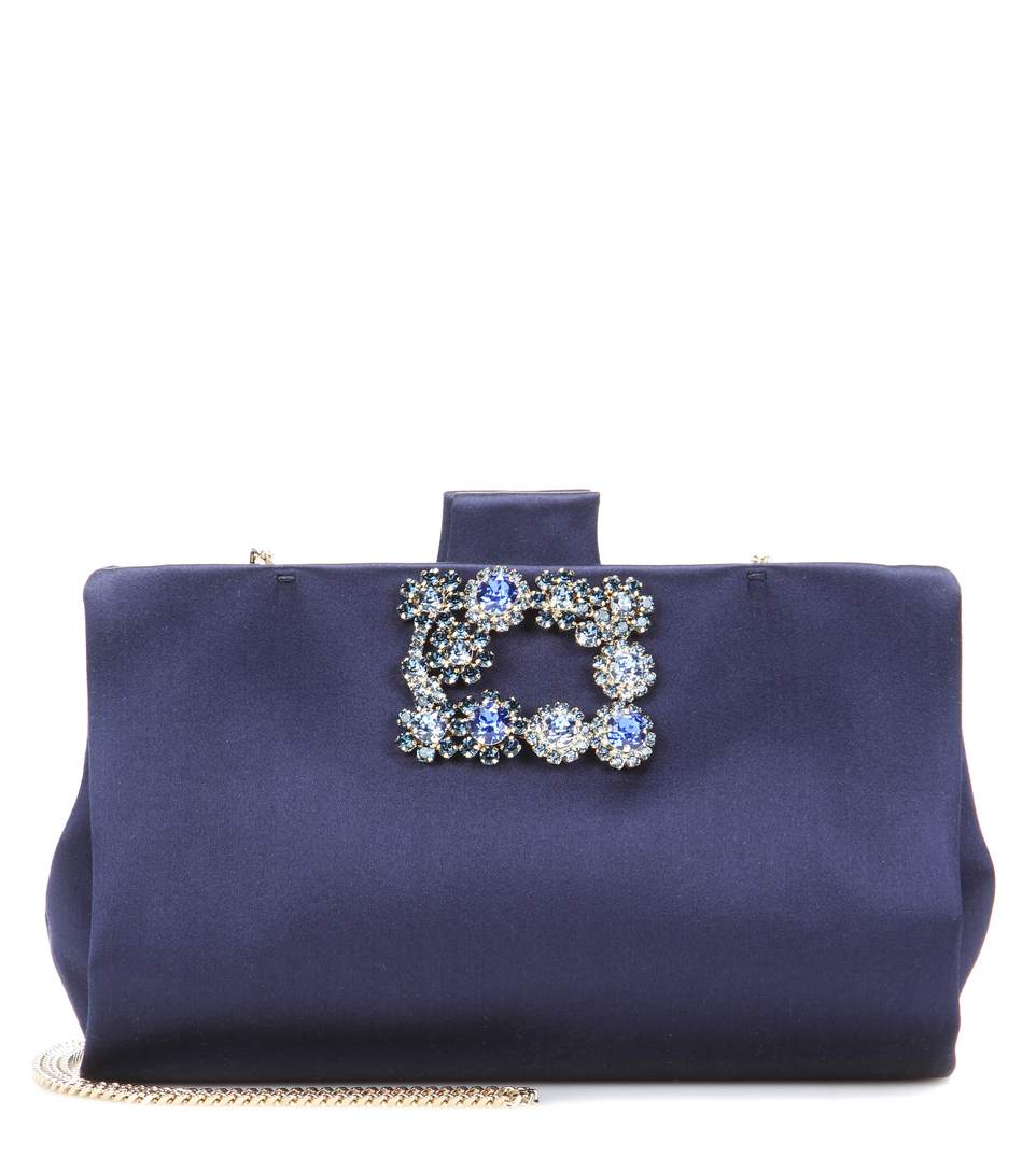 Borsa da cerimonia blu Roger Vivier