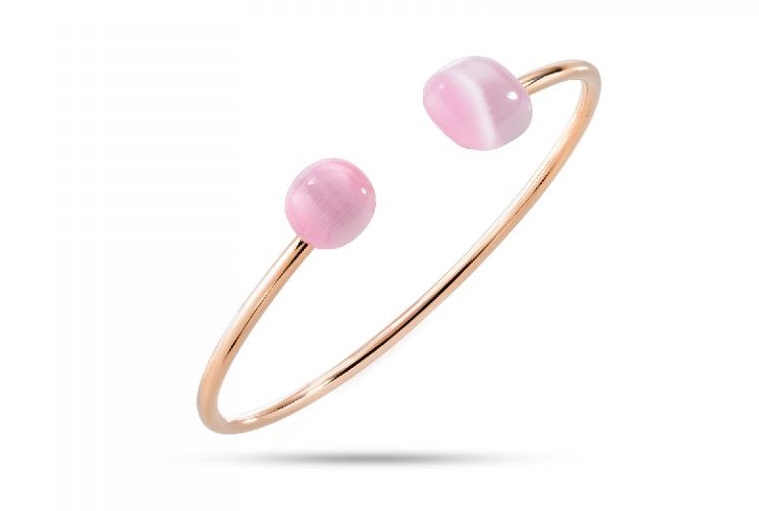 Bracciale con pietre rosa