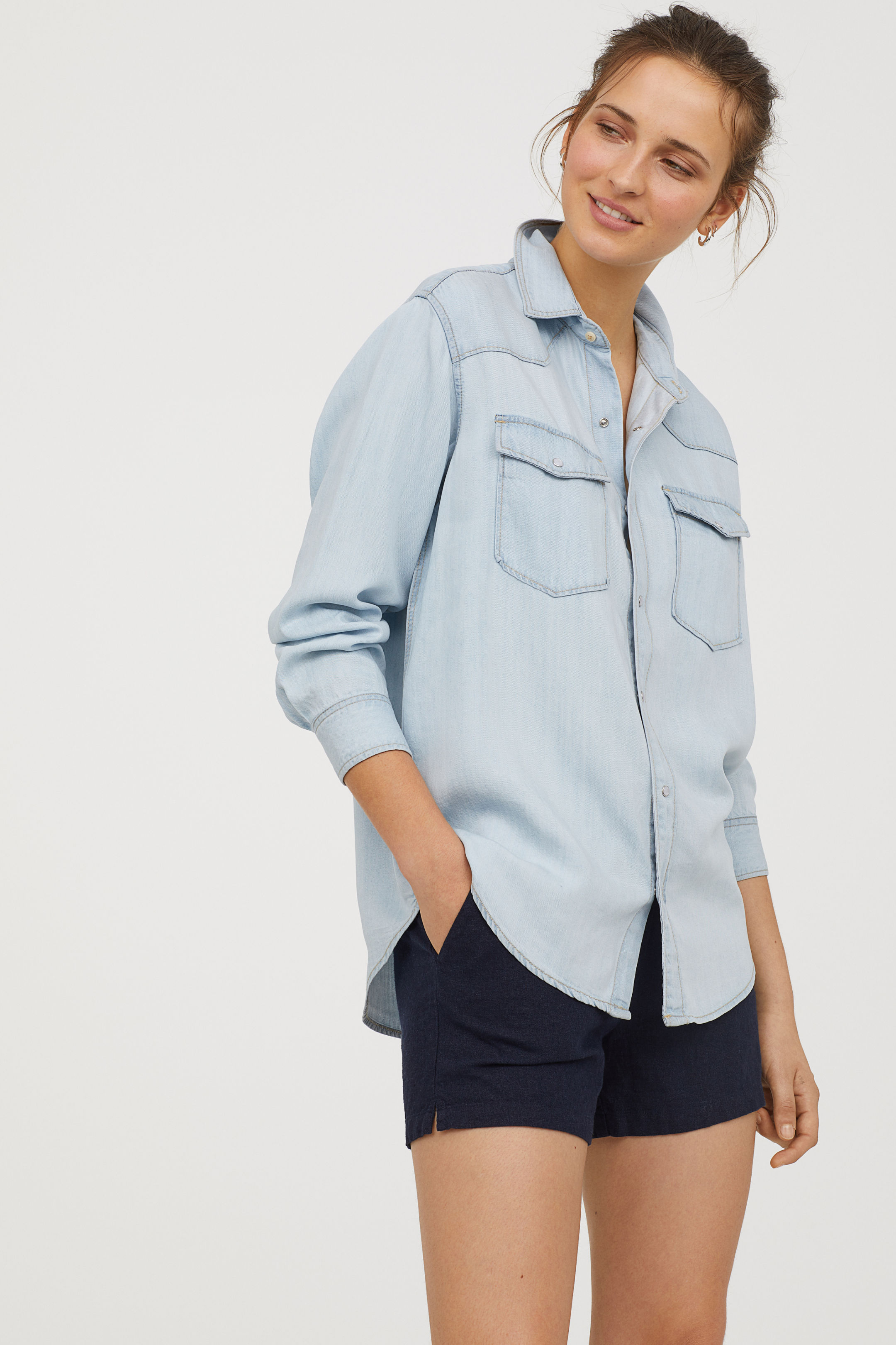 Camicia di jeans chiara H&M