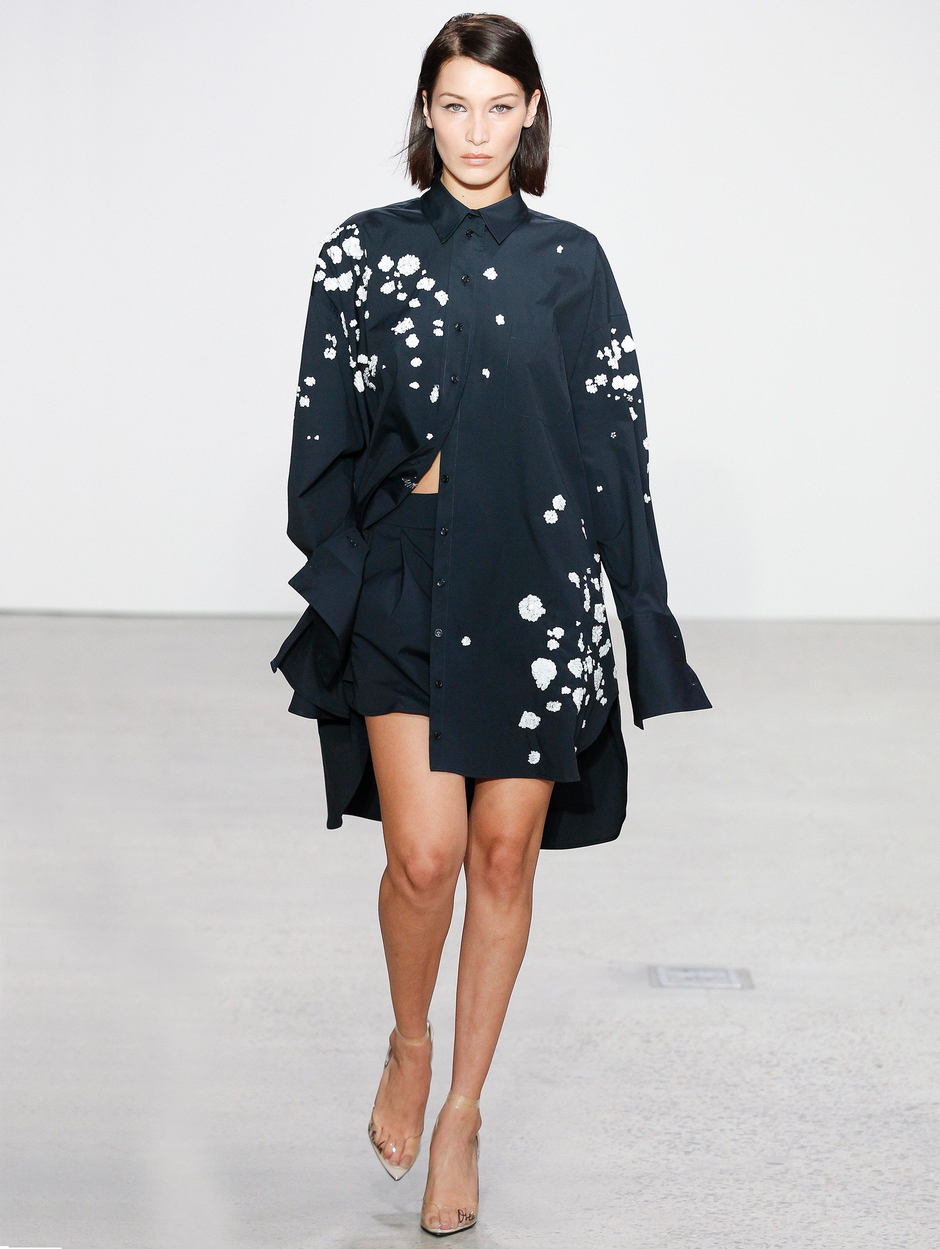 Camicia nera oversize Oscar De La Renta