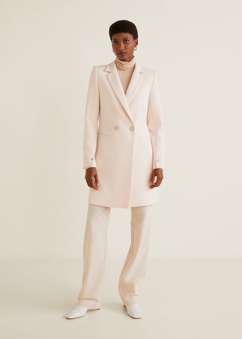 Capotto rosa cipria elegante Mango a 69,99 euro