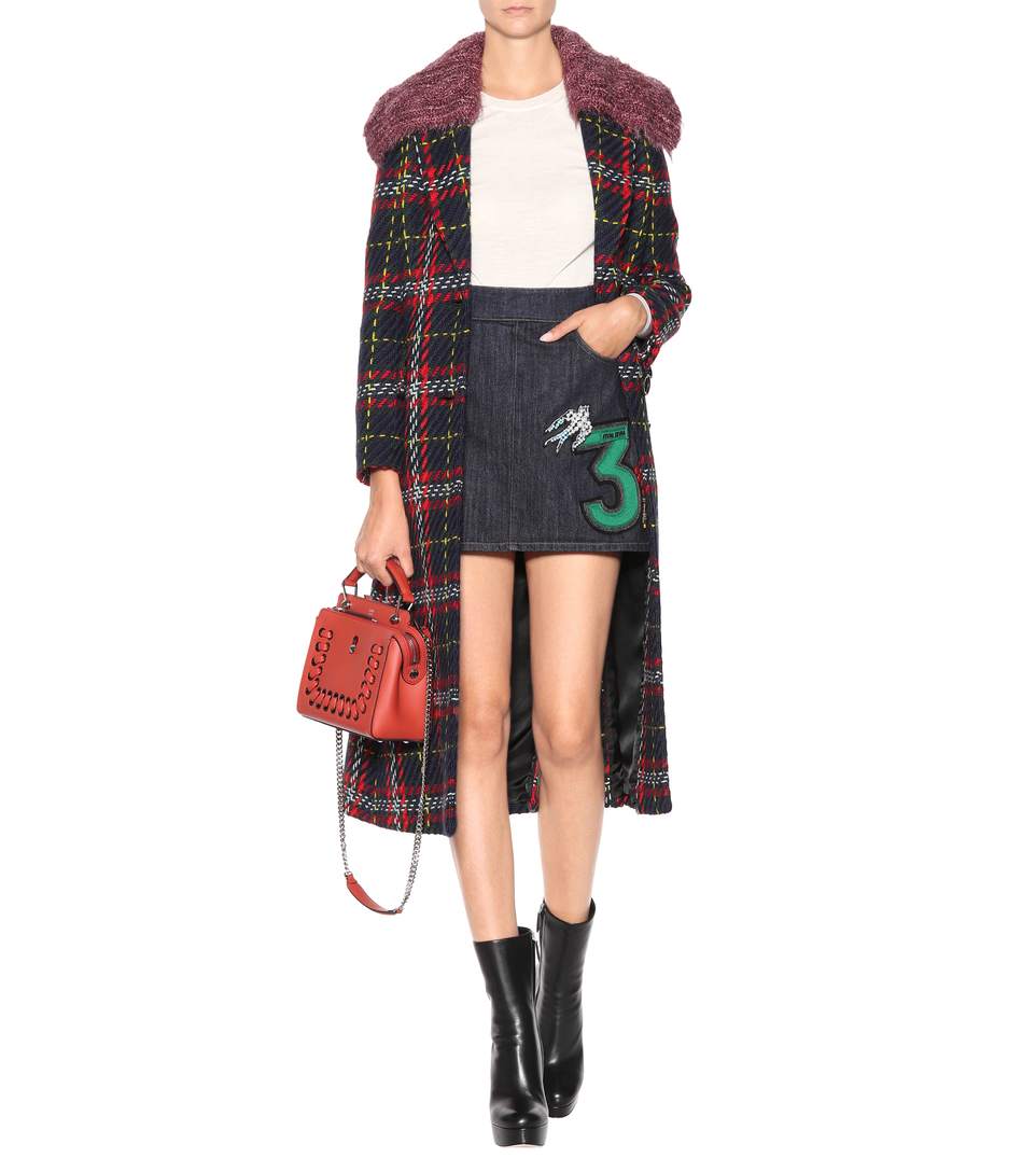 Cappotto a quadri colorato Miu Miu tendenze inverno 2018