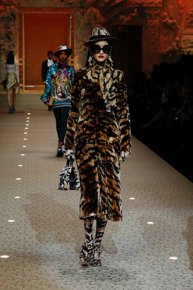 Cappotto animalier Dolce & Gabbana lungo tendenze inverno 2018 2019