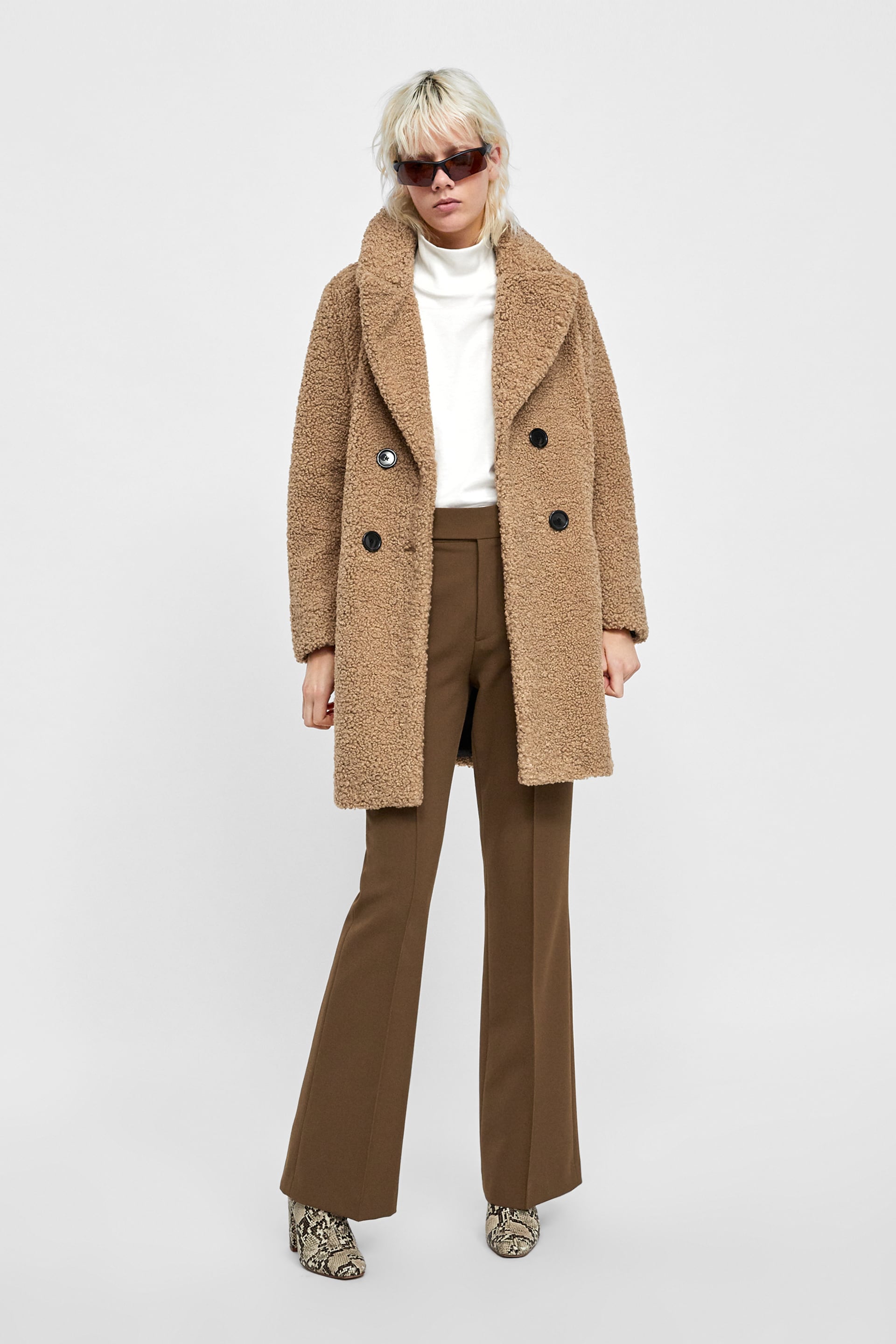 Cappotto cammello Zara teddy bear coat