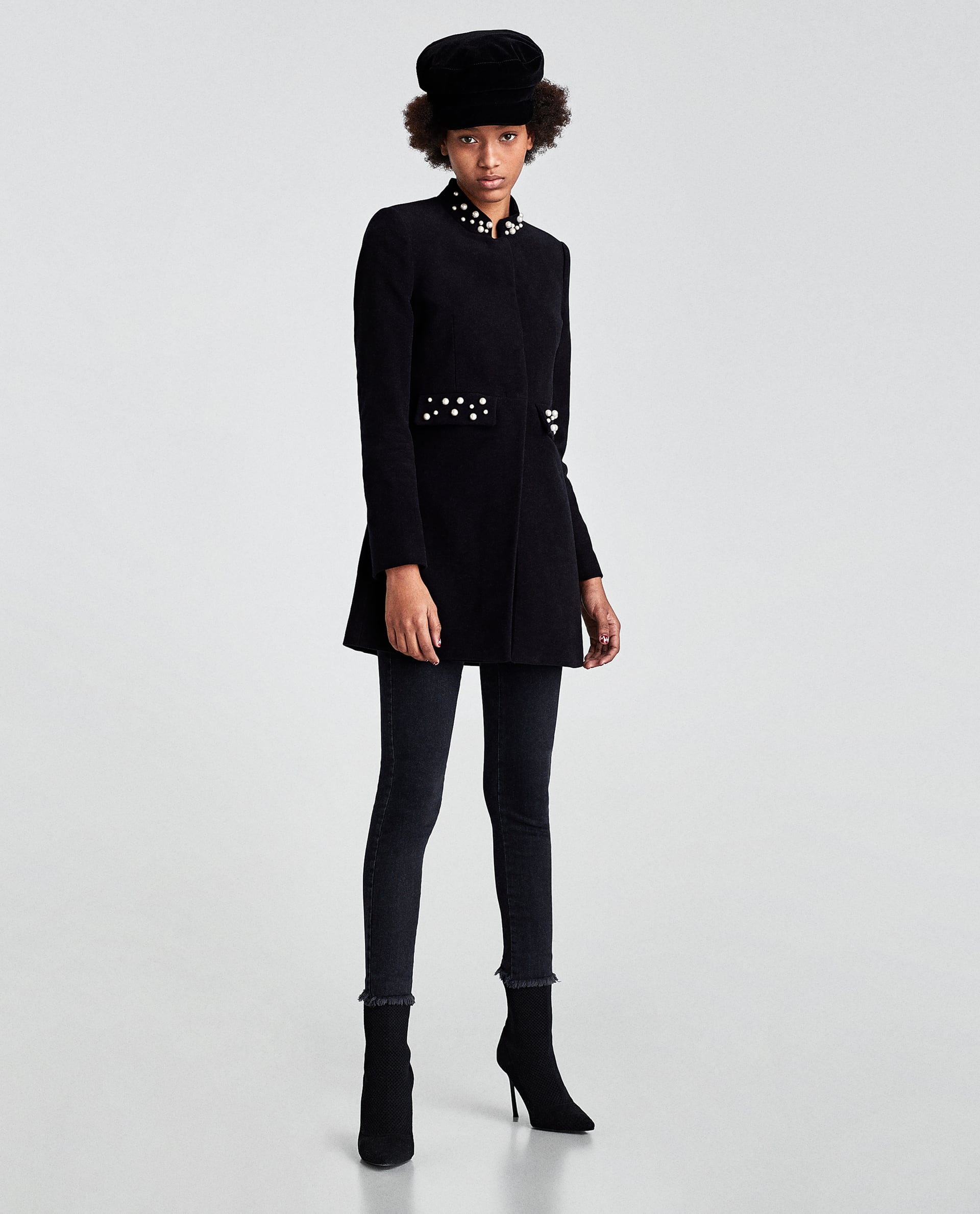 Cappotto con perle Zara