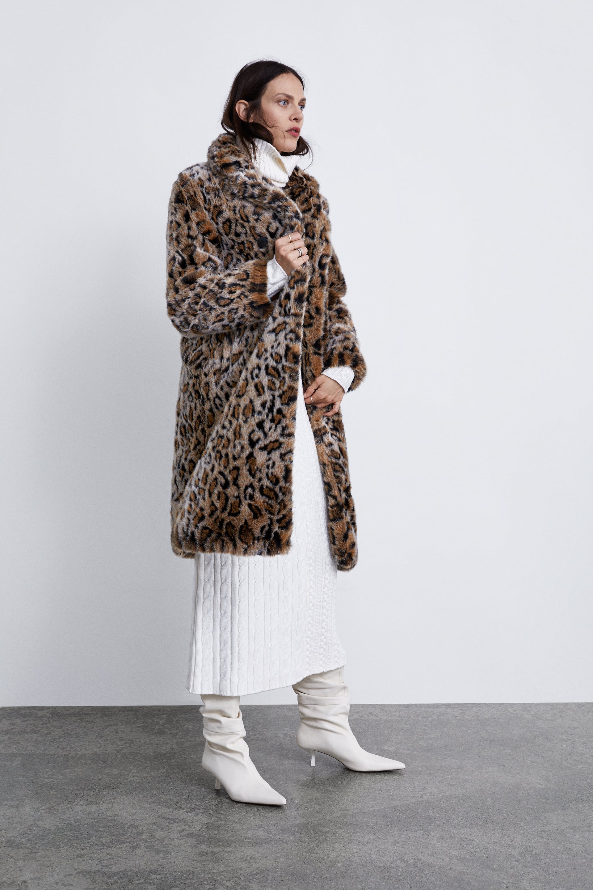 Cappotto di pelliccia animalier Zara