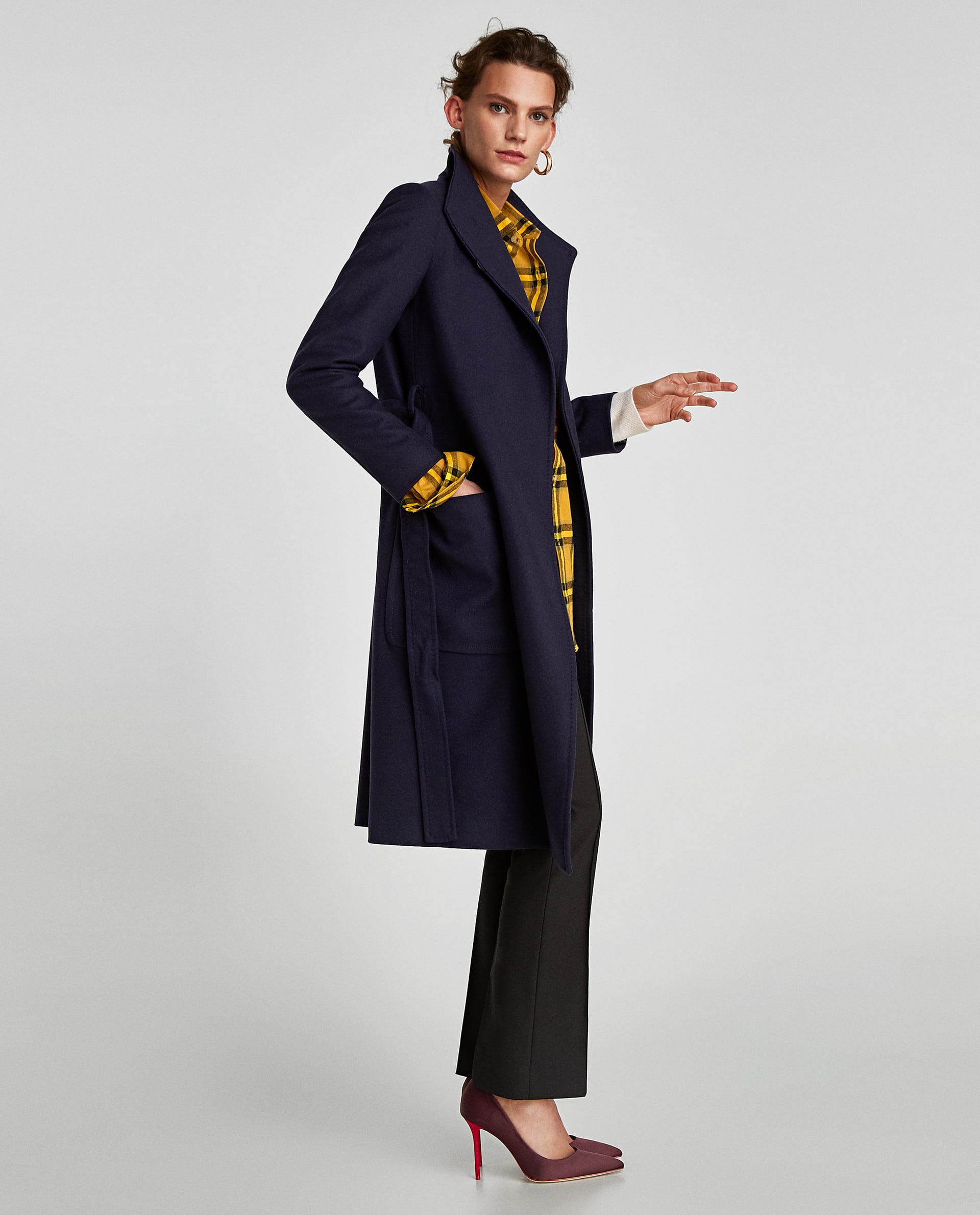 Cappotto lungo con cintura