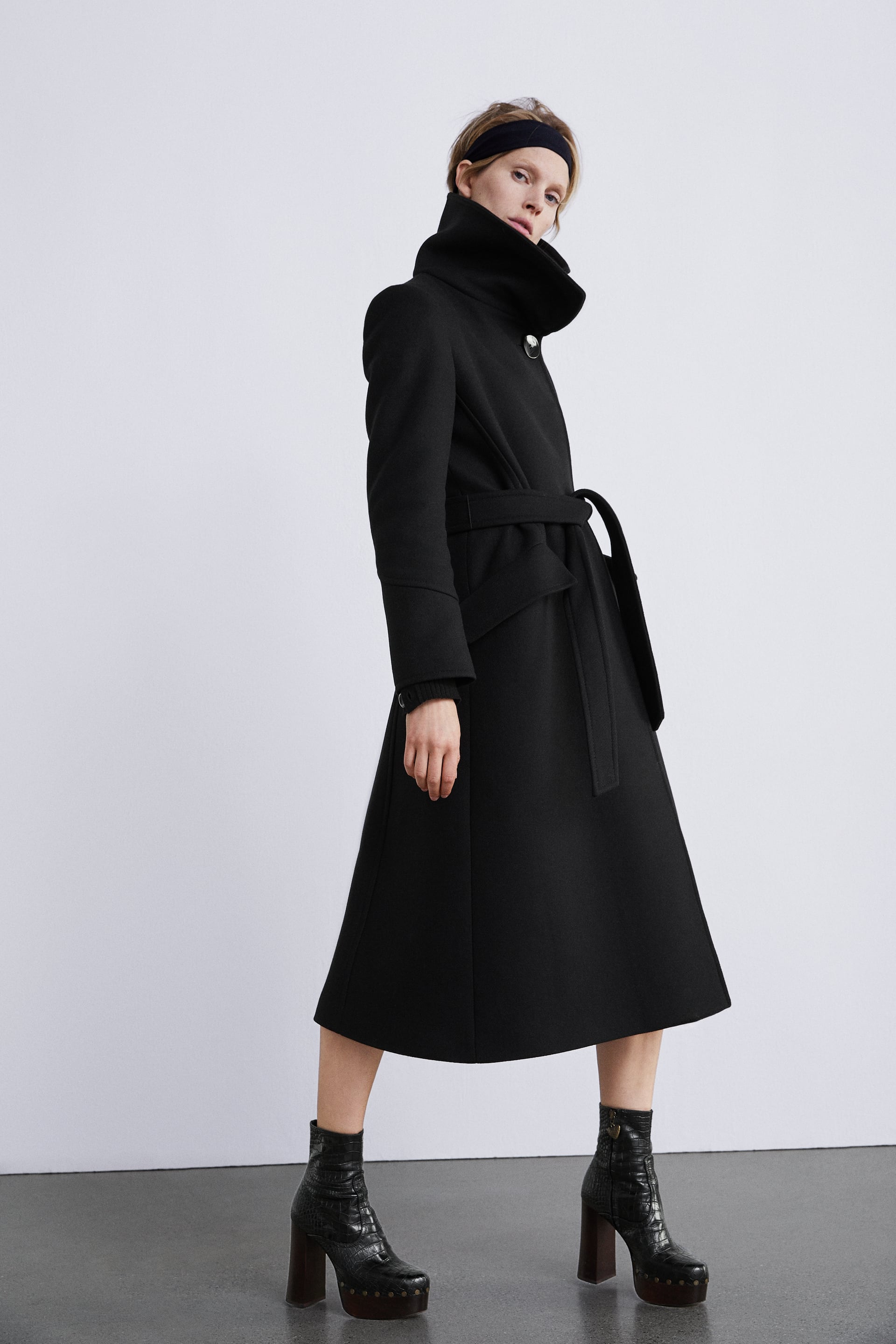 Cappotto nero lungo Zara