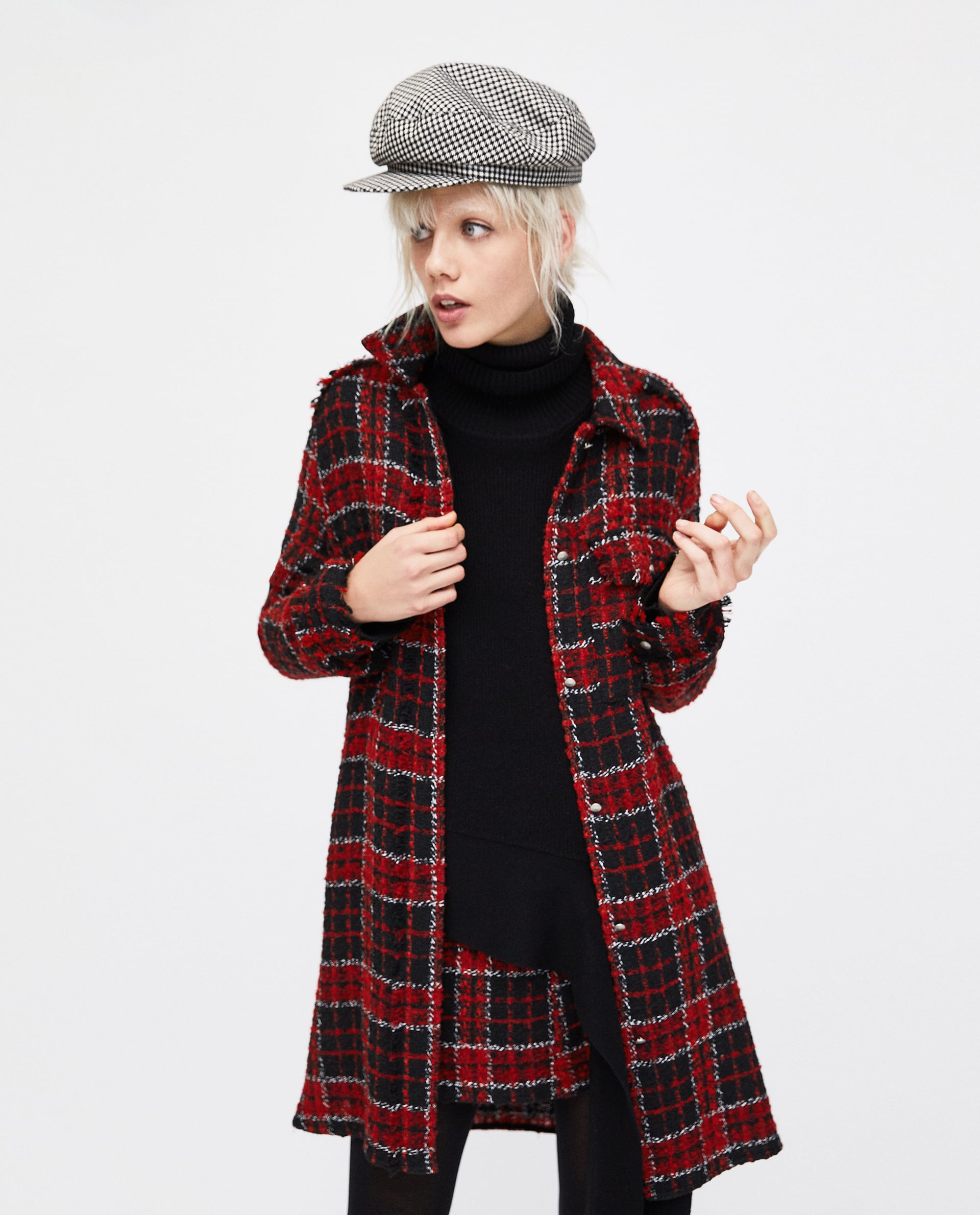 Cappotto scozzese a quadri Zara tendenze inverno 2018