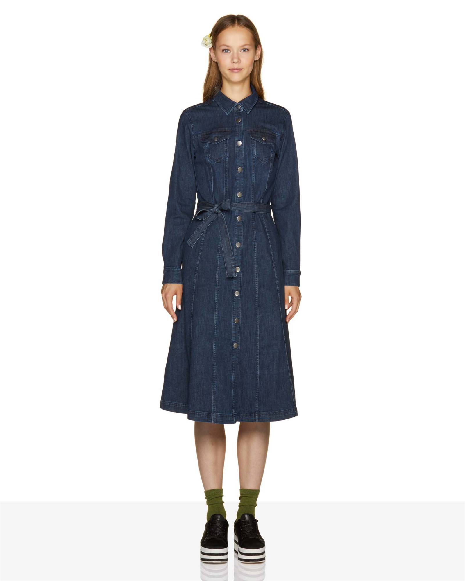Chemisier di jeans con bottoni Benetton a 79,95 euro
