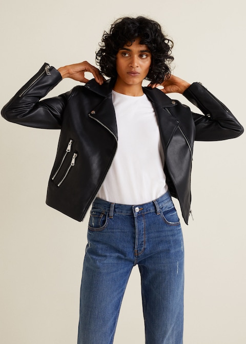 Chiodo biker nero a 49,99 euro