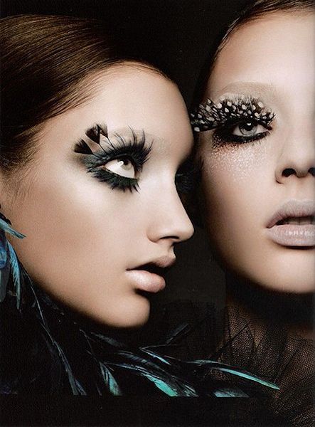 Ciglia finte stile pavone trucco occhi carnevale