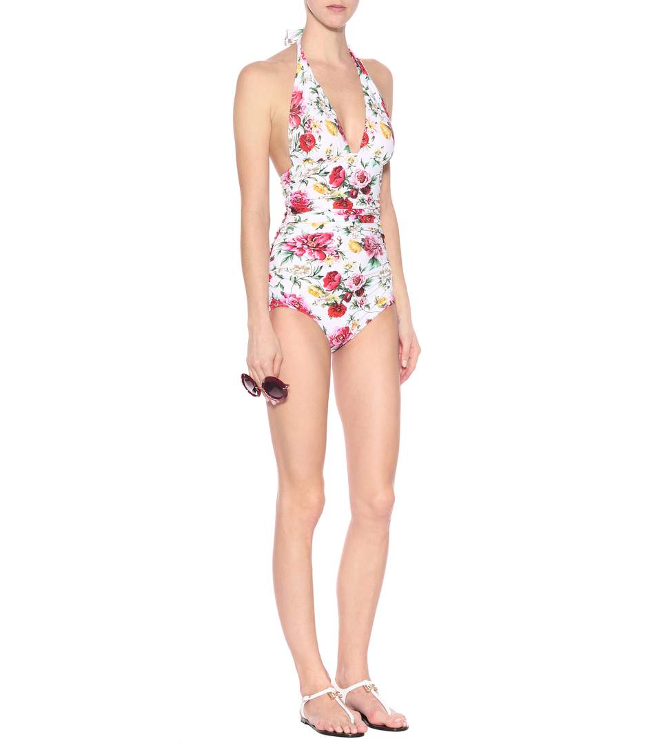 Costume intero anni '50 a fiori Dolce & Gabbana