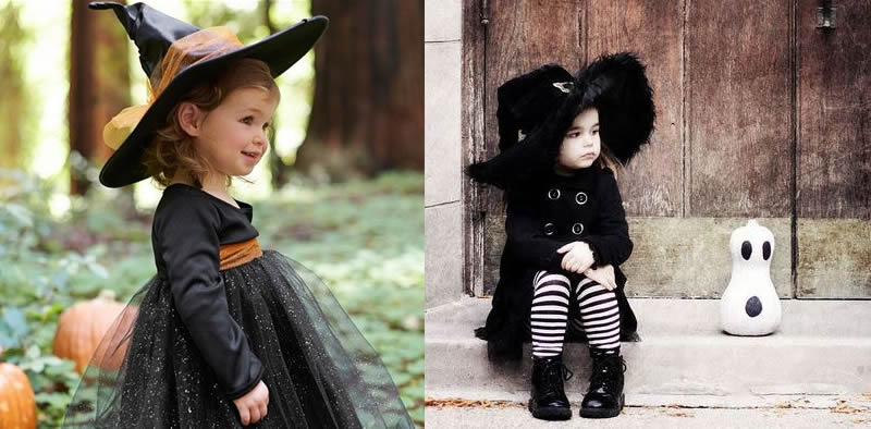 Costume per bimba da strega Halloween