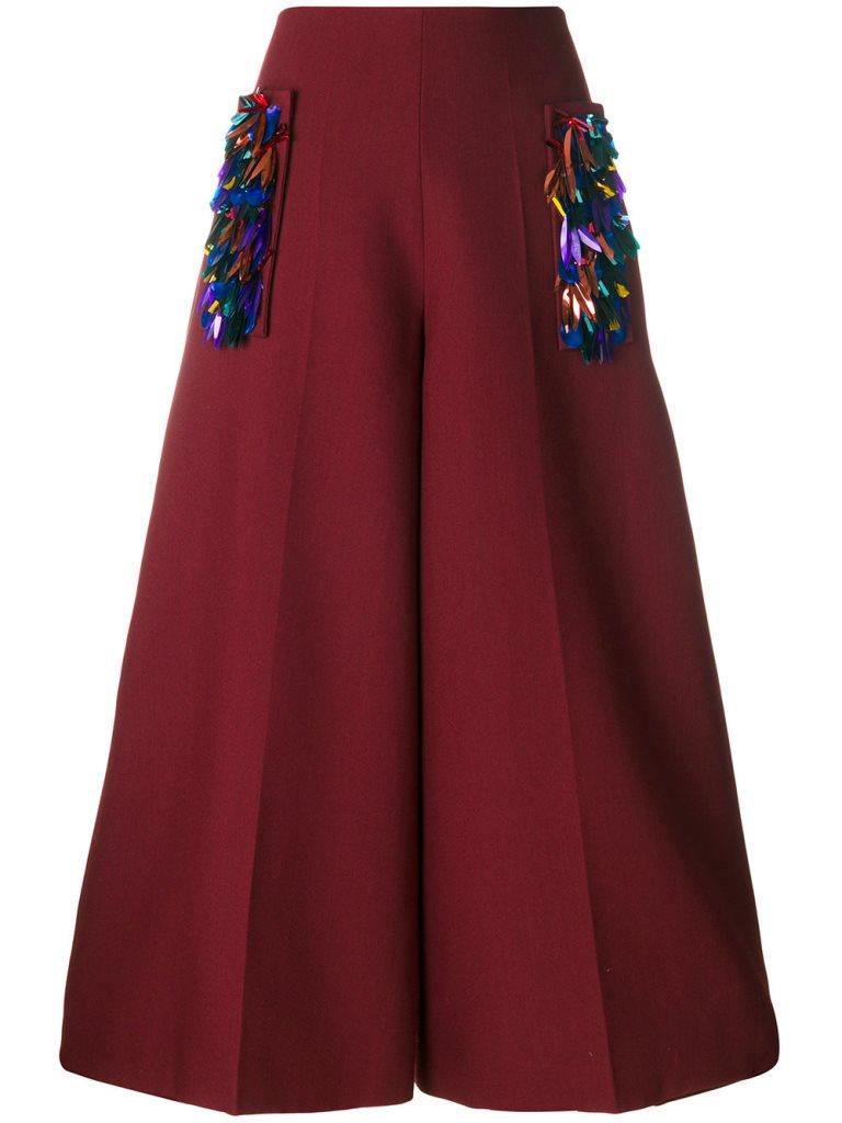 Pantaloni culotte inverno 2018 Delpozo 
