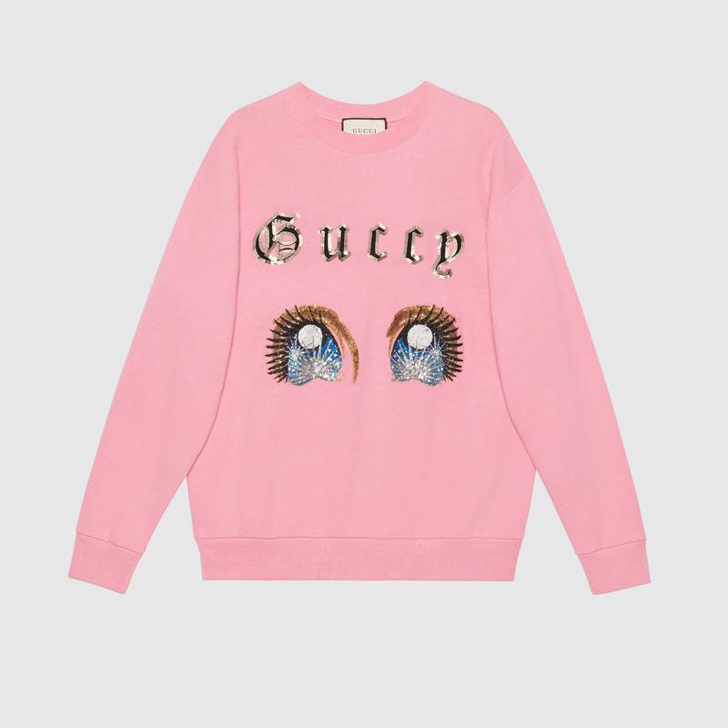 Felpa Gucci oversize lunga con occhi manga