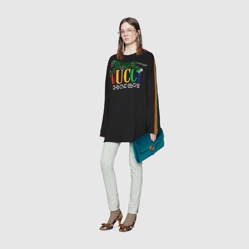 Felpa lunga per leggings Gucci