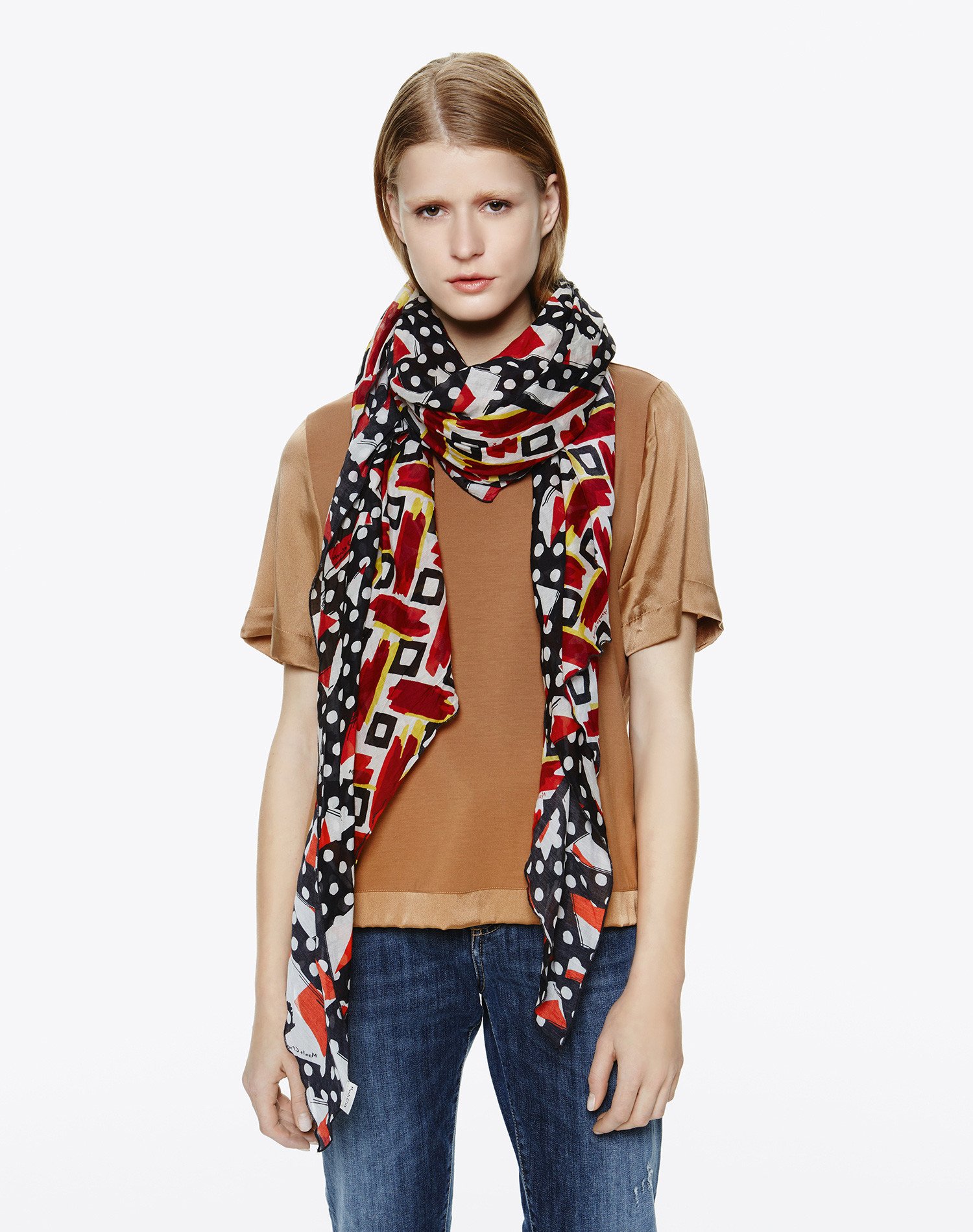 Foulard stampato Manila Grace in cotone e seta