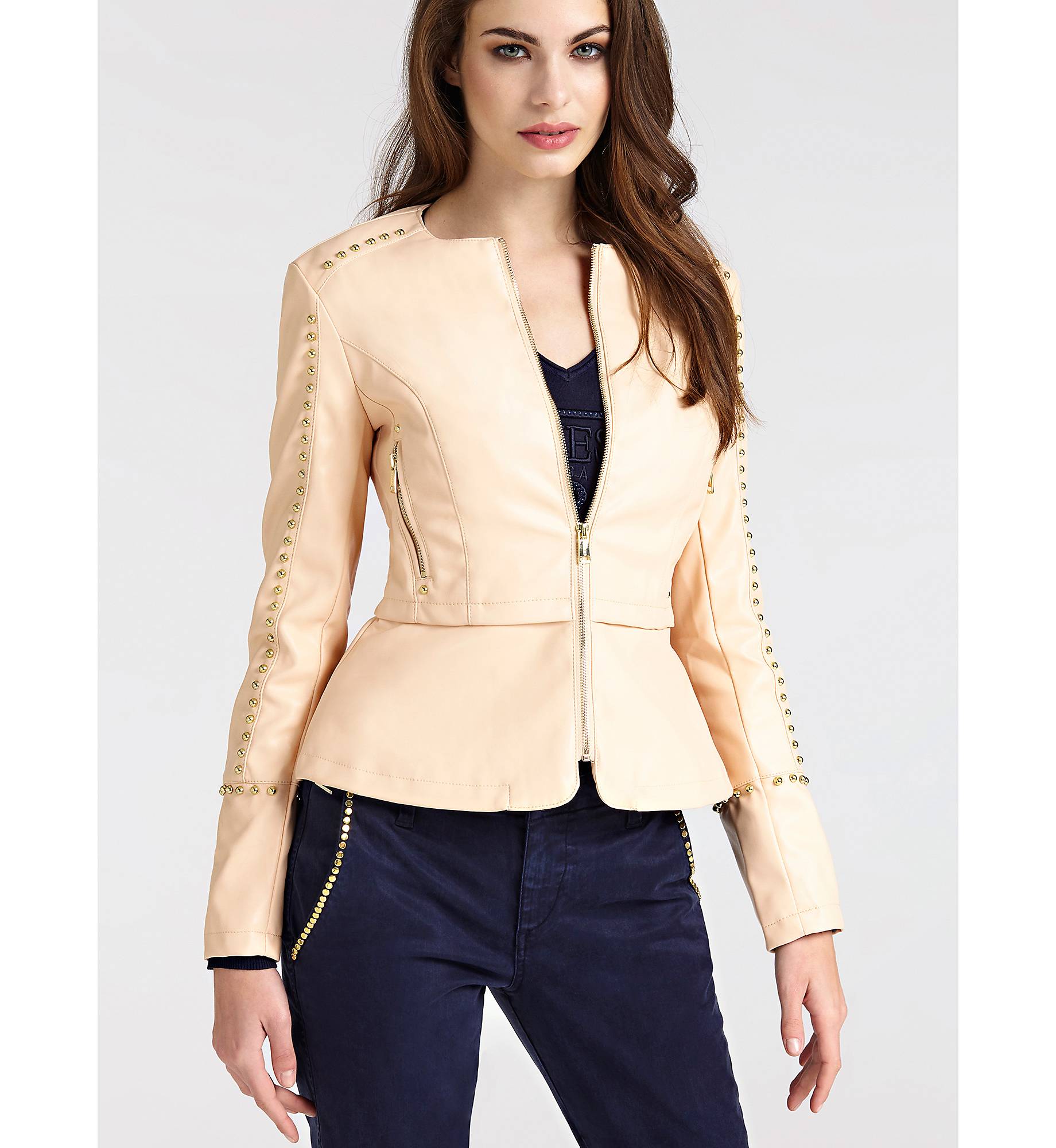 Giacca beige con borchie Guess a 159,90 euro