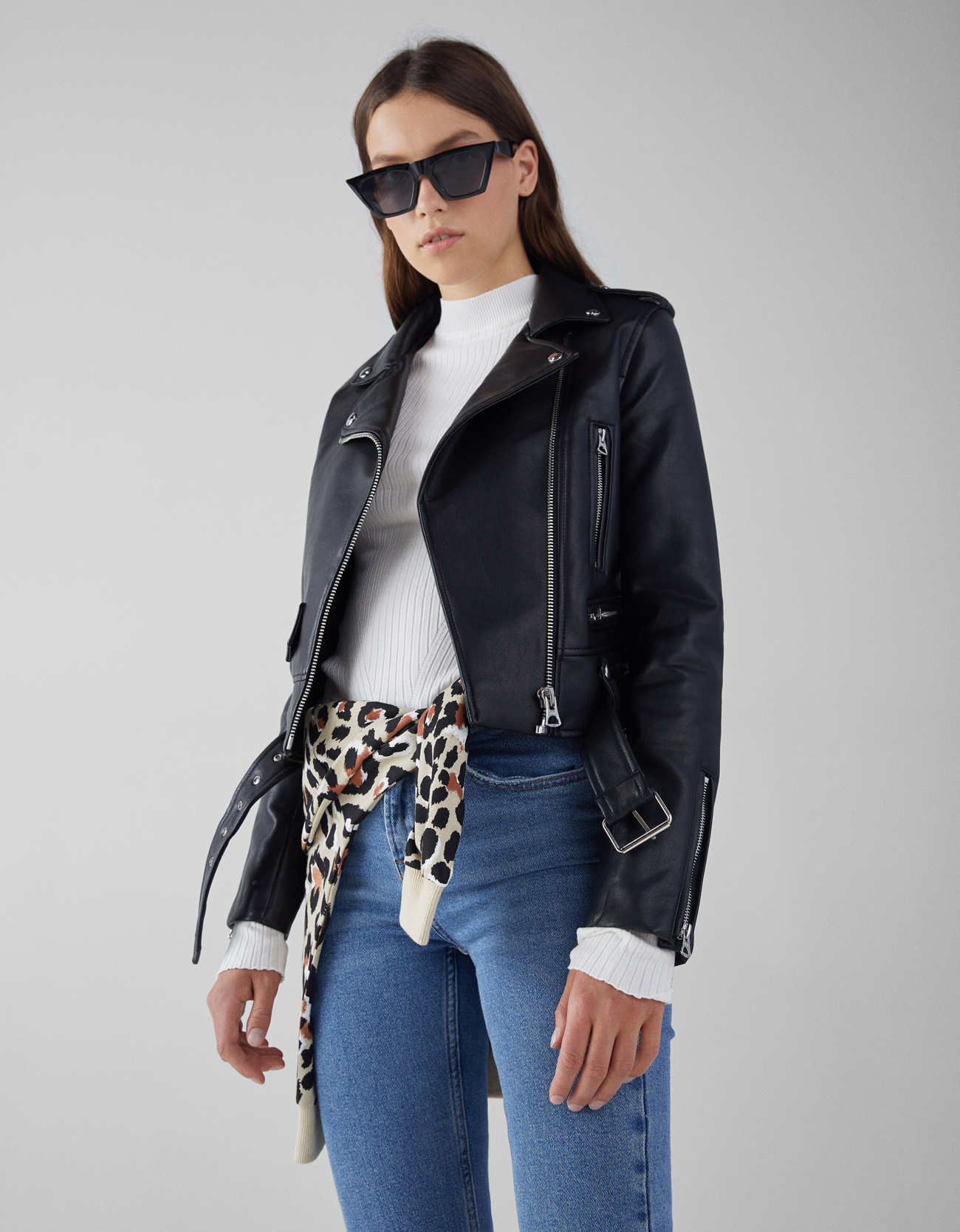 Giacca biker Bershka a 39,99 euro