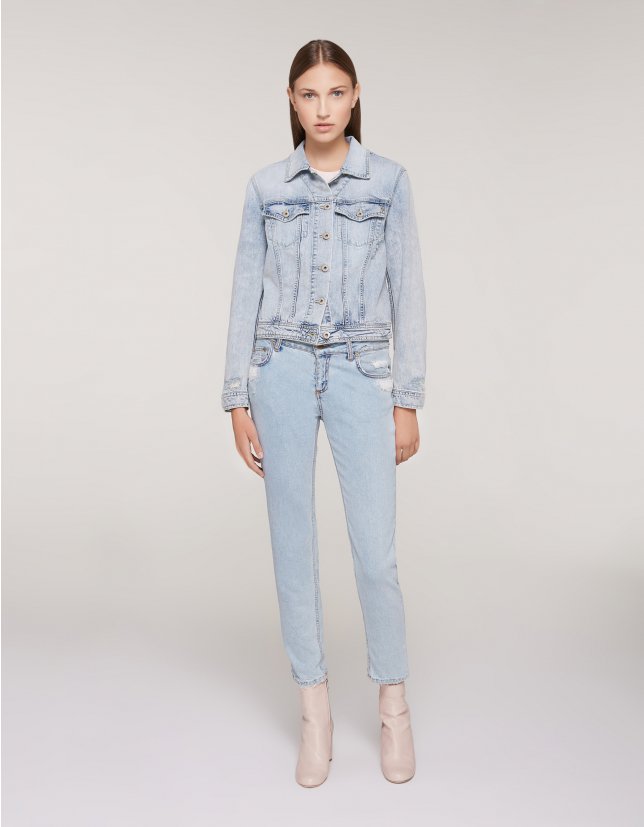 Giacca di jeans chiara Dondup