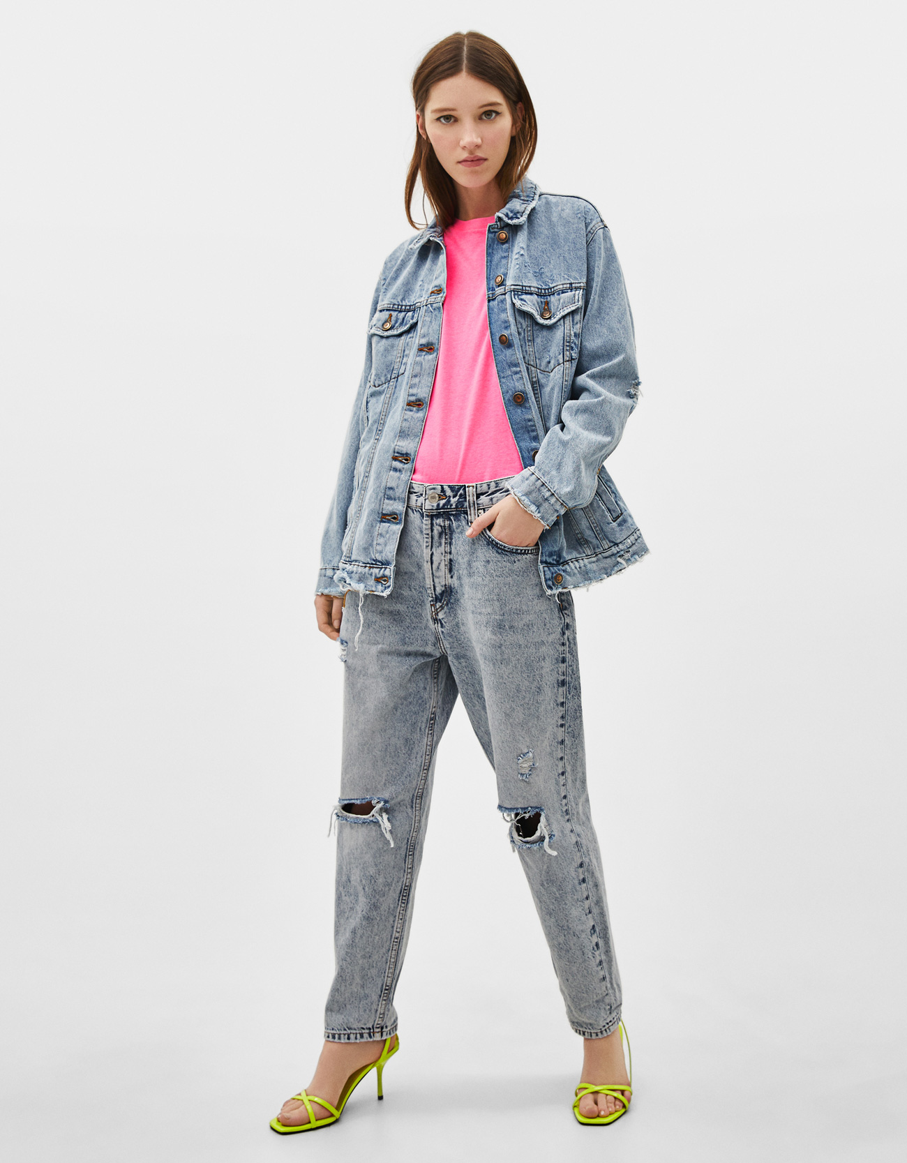 Giubbotto di jeans oversize Bershka a 35,99 euro