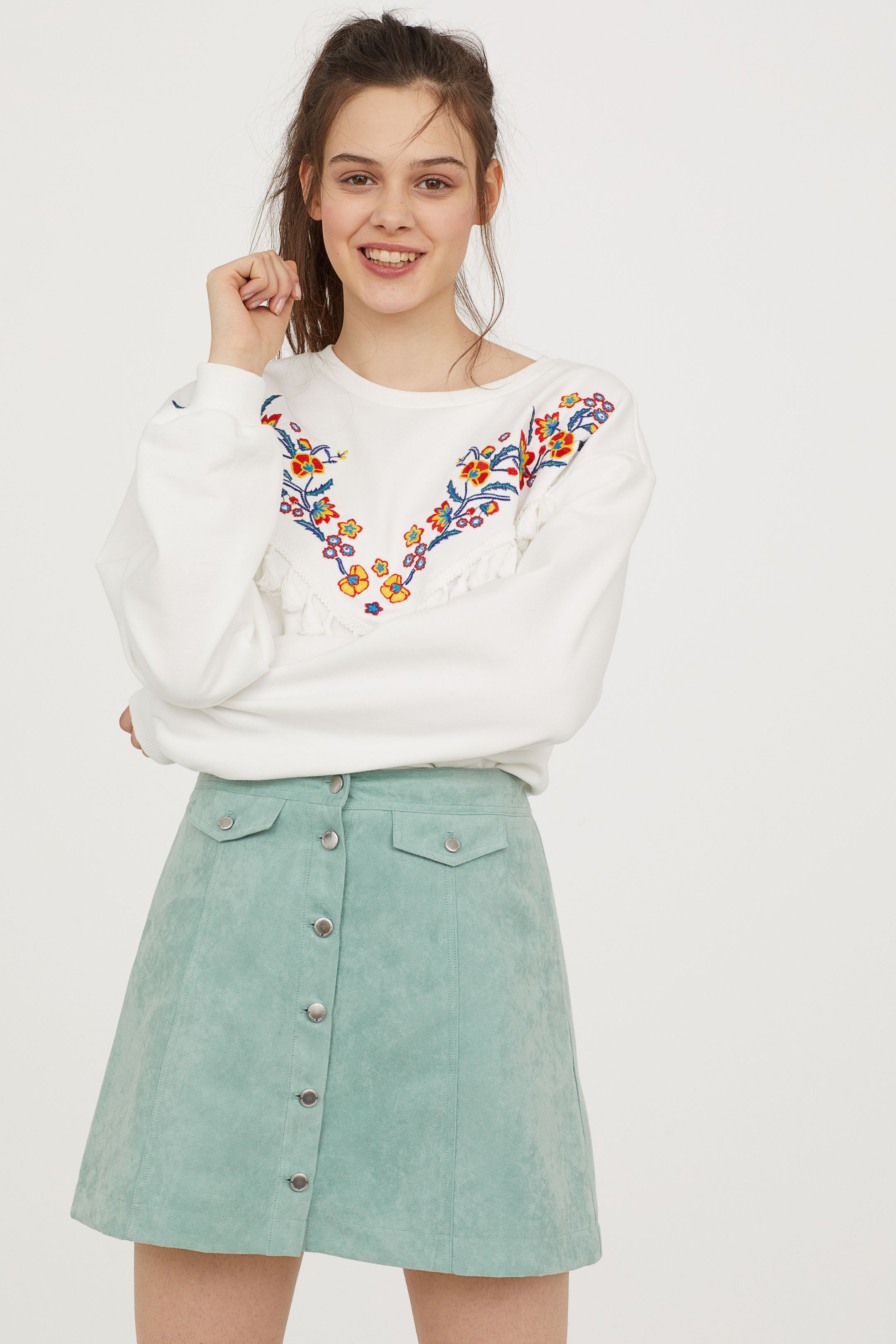 Gonna a campana corta con bottini H&M