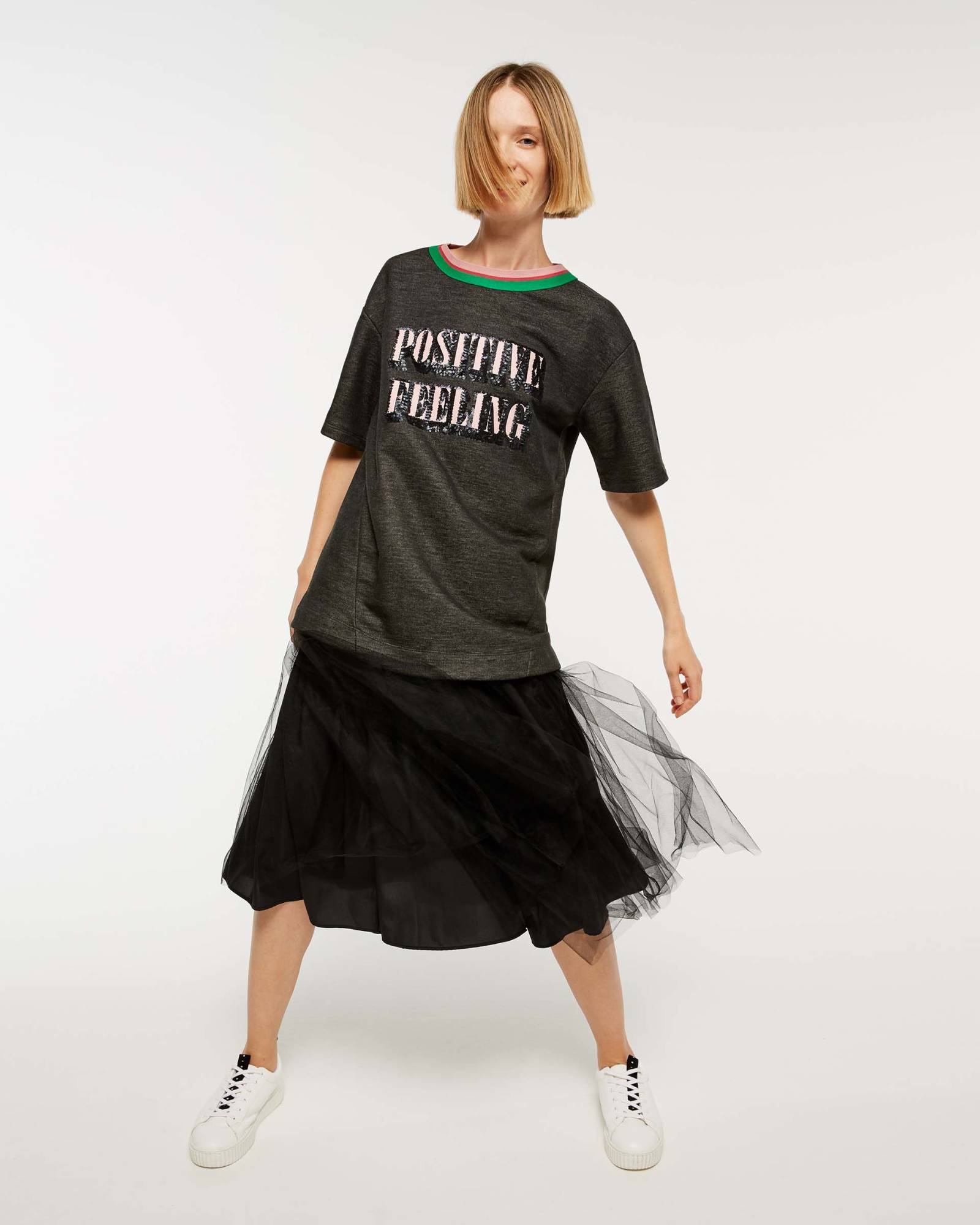 Gonna a ruota di tulle Sisley a 59,95 euro autunno inverno 2018 2019