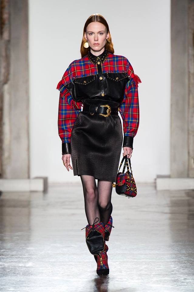 Gonna a tubino a vita alta Versace autunno inverno 2018 2019
