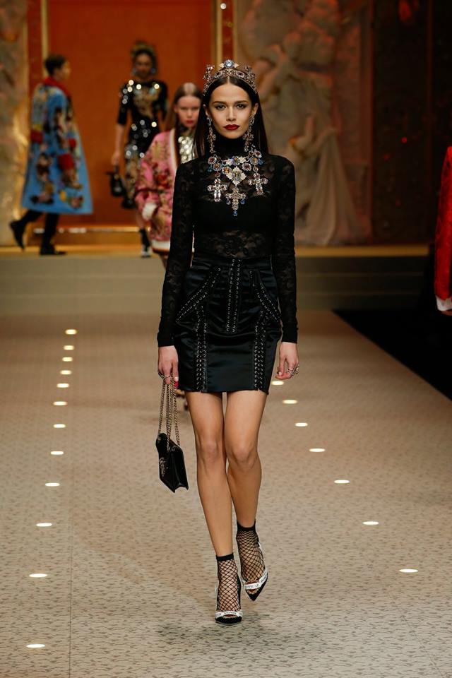 Gonna a tubino corta a vita alta Dolce & Gabbana 