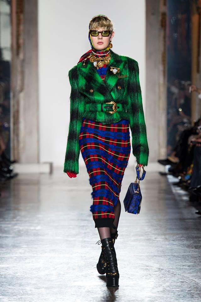 Gonna a tubino lunga in maglia Versace 