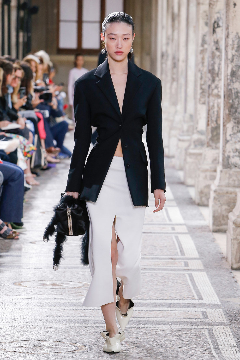 Gonna bianca lunga con spacco Proenza Schouler