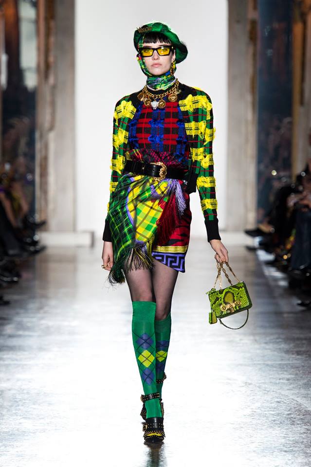 Gonna corta a vita alta Versace