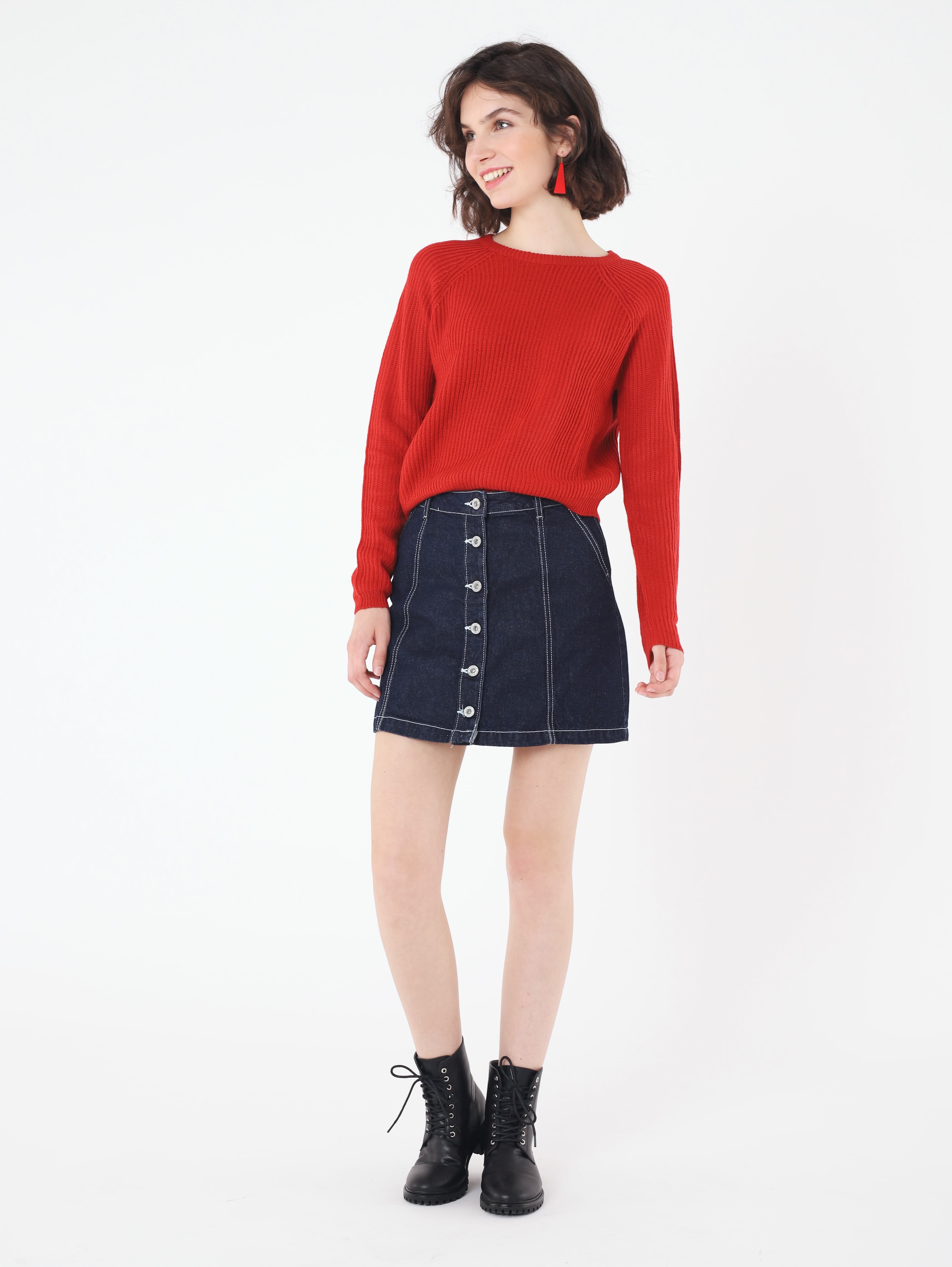 Gonna di jeans Terranova con bottoni