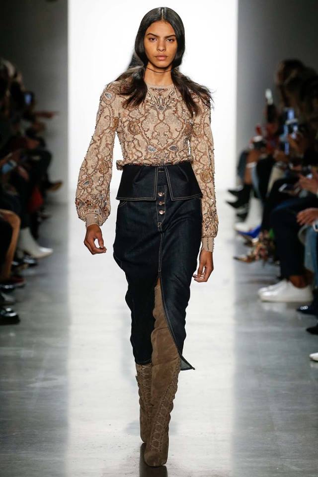 Gonna di jeans longuette Jonathan Simkhai 