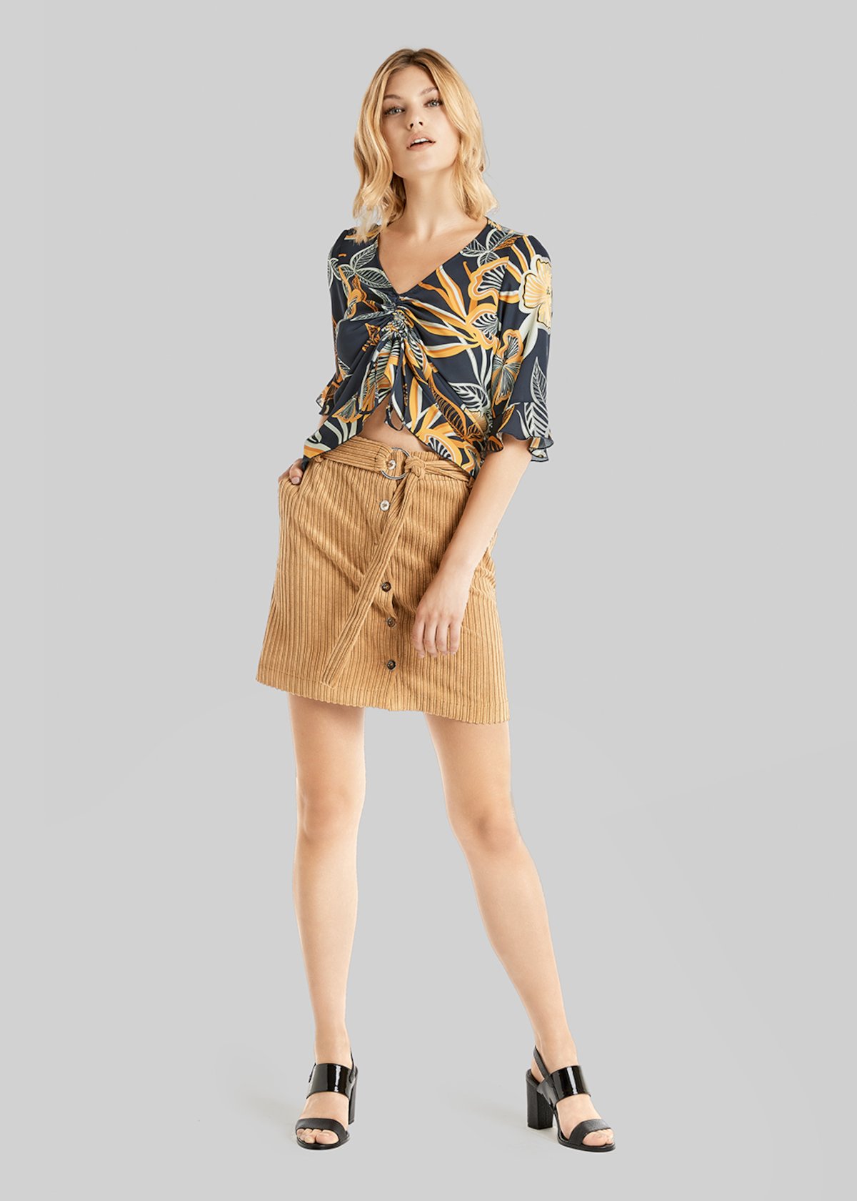 Gonna in velluto Camomilla a 69,90 euro collezione autunno inverno 2018 2019