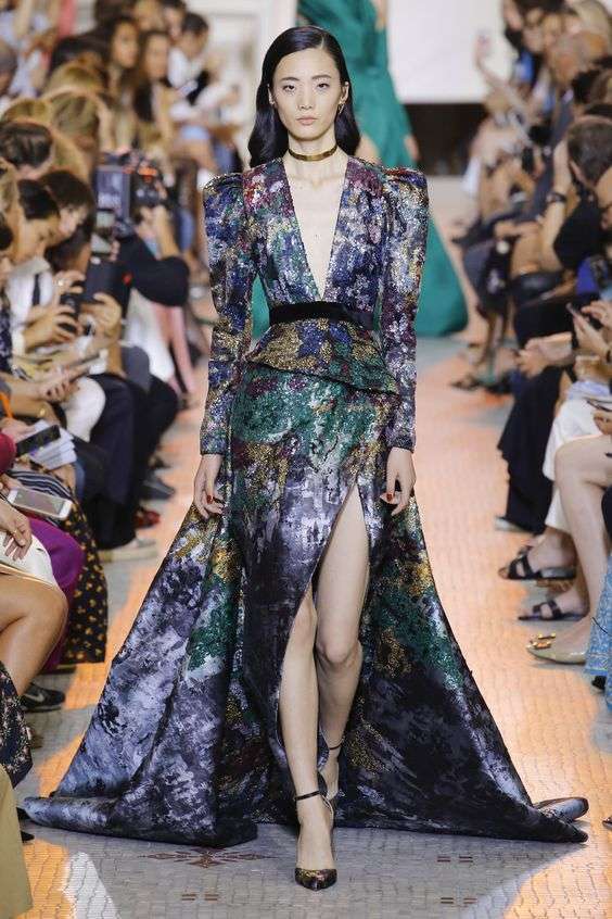 Gonna lunga elegante con spacco Elie Saab
