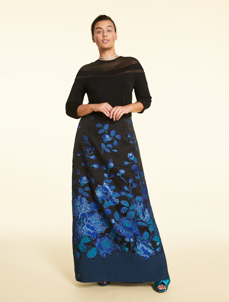 Gonna lunga jacquard Marina Rinaldi a 950 euro