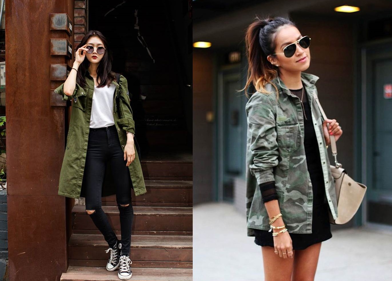 Il parka military chic