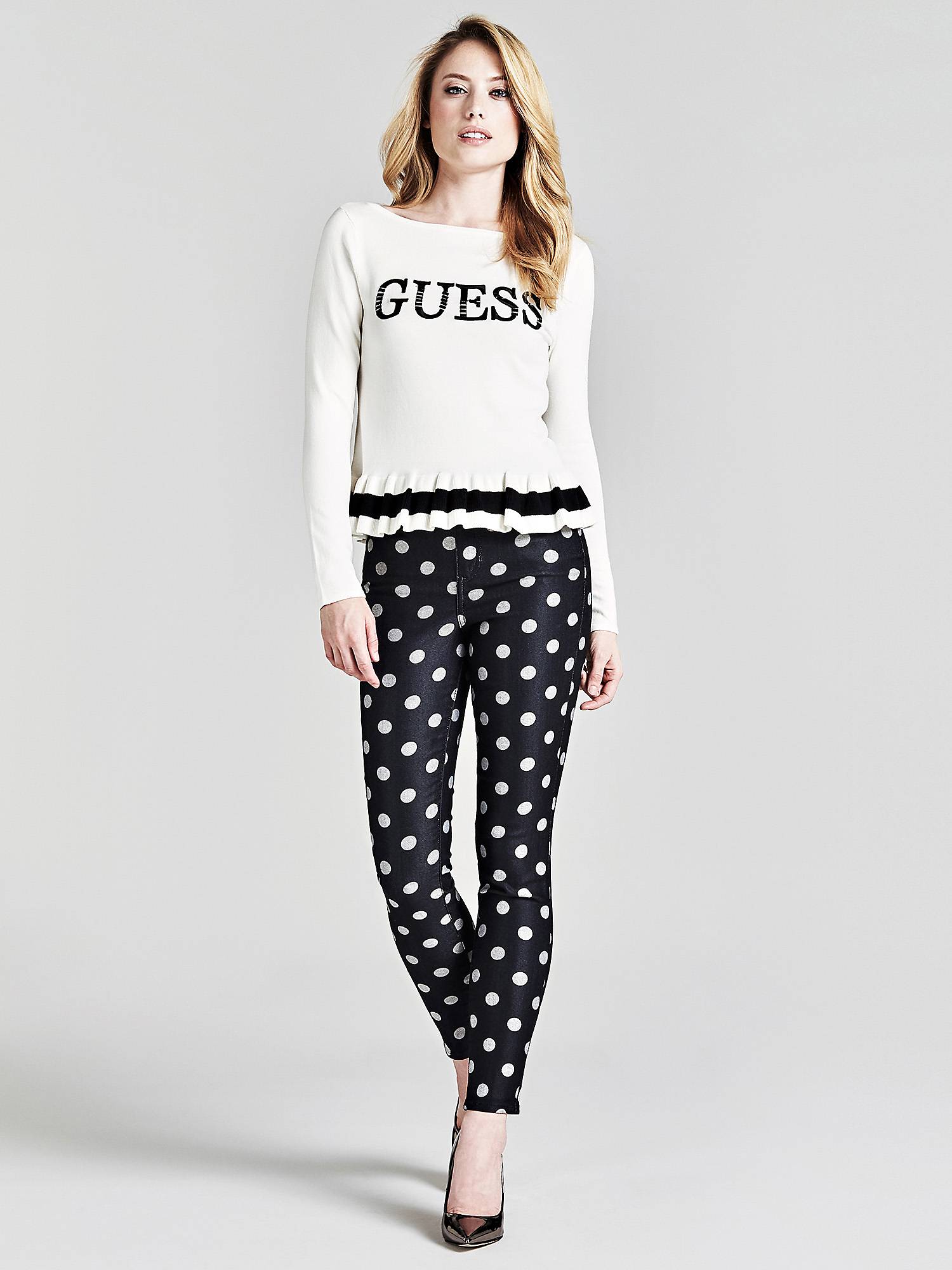 Jeans a pois Guess a 99,90 euro