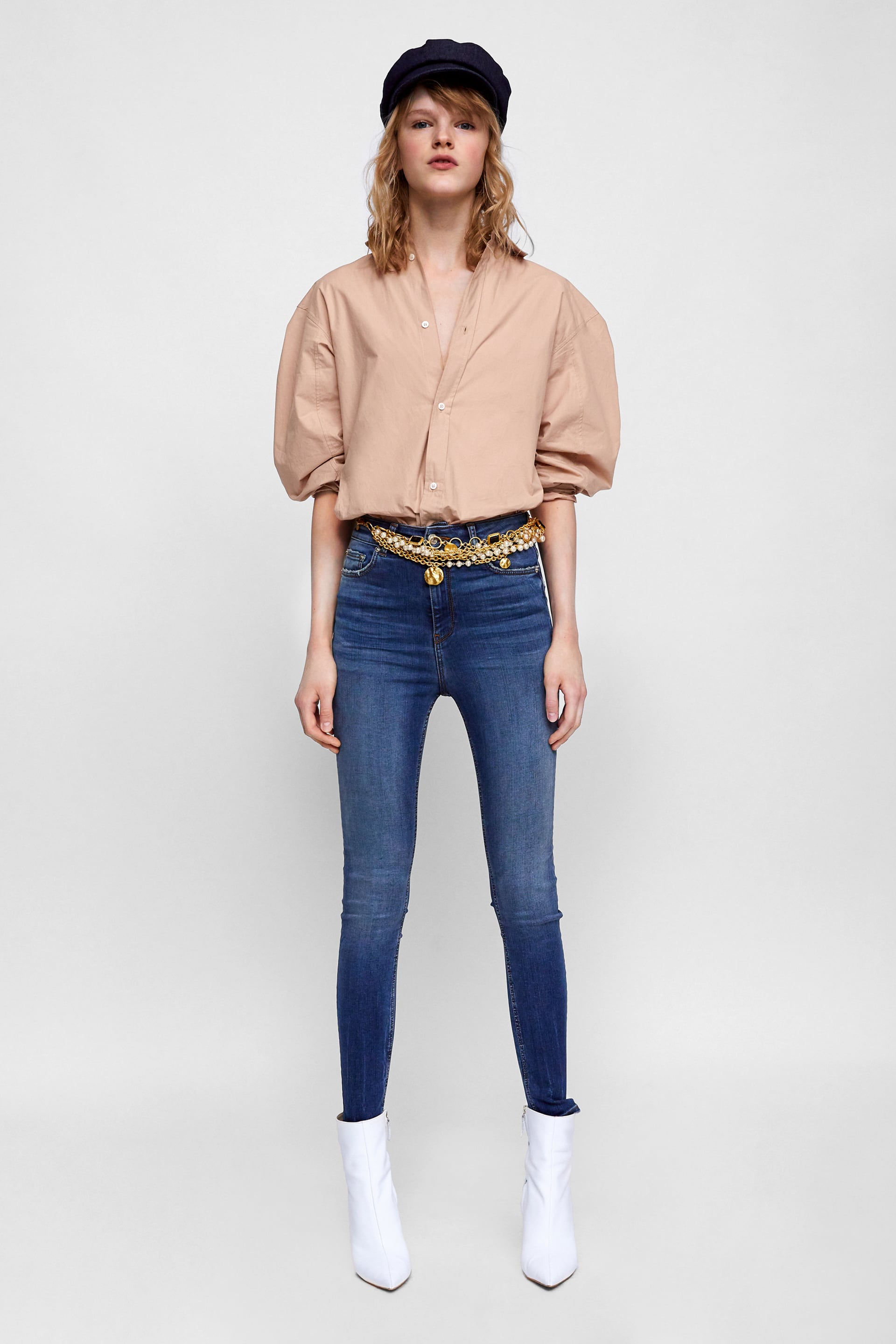 Jeans a vita alta Zara 