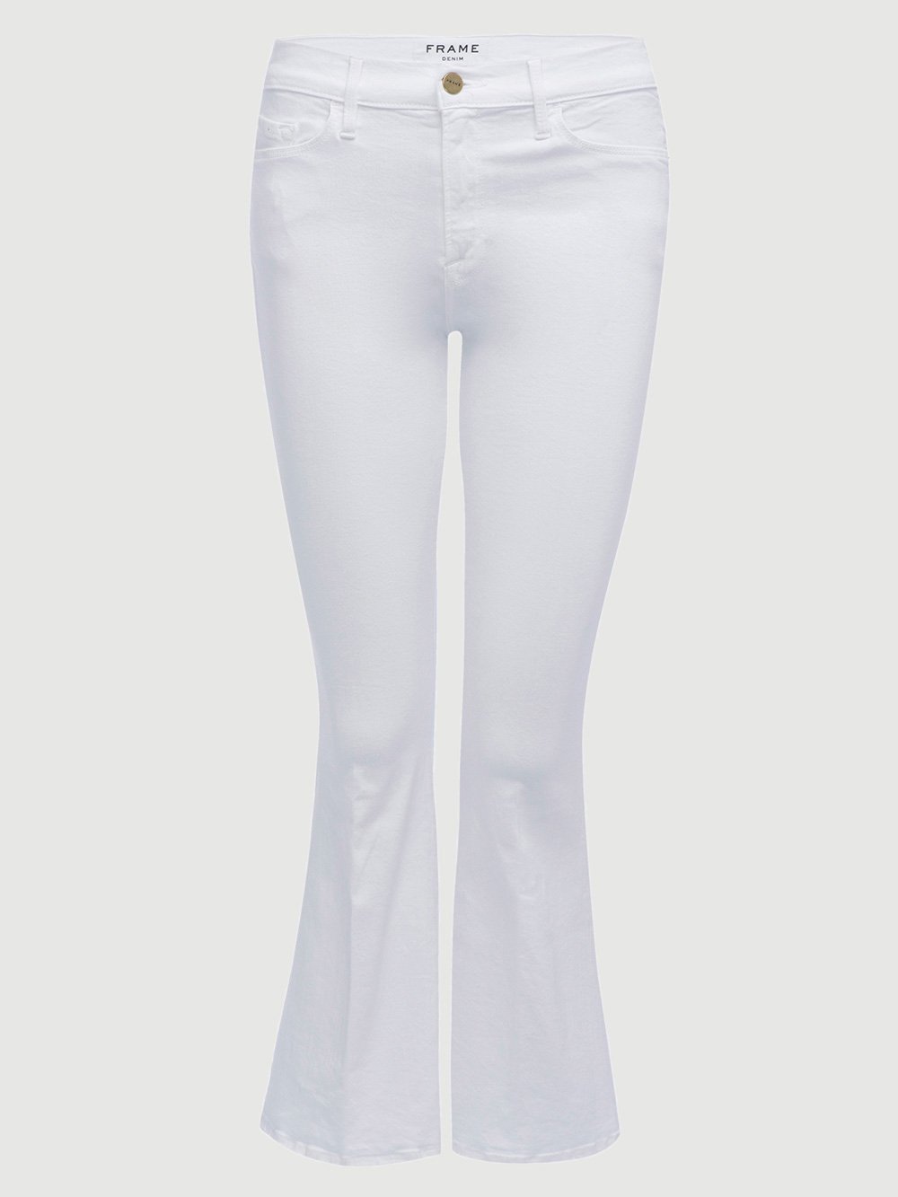 Jeans bianchi a zampa Frame