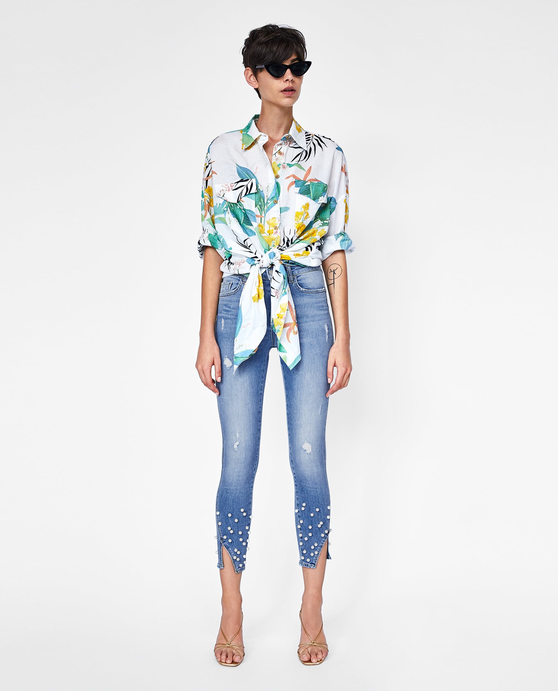 Jeans con perle Zara da 29,95 EUR a 19,99 EUR