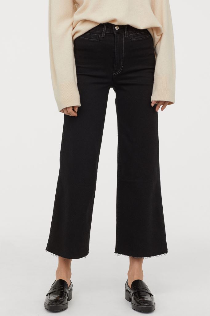 Jeans culotte neri H&M a 29,99 euro
