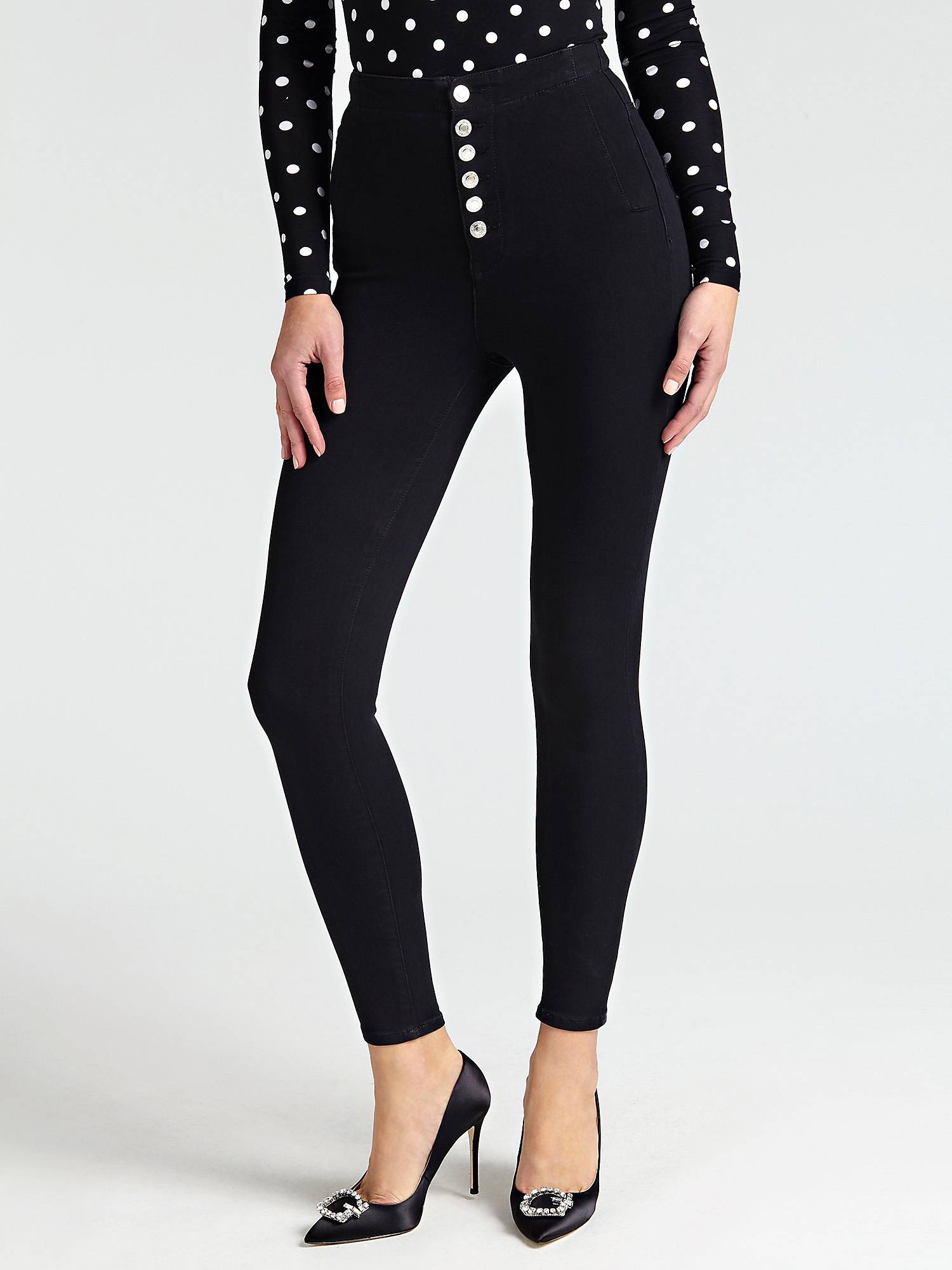 Jeans neri a vita alta a 119,90 euro