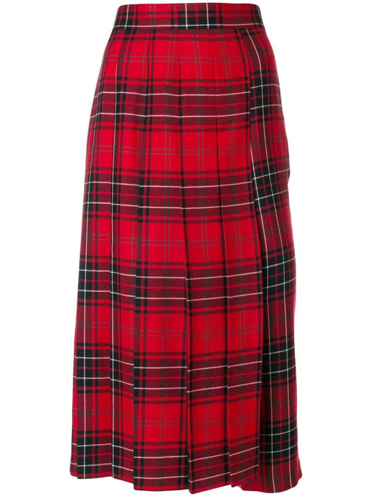 Junya Watanabe gonna longuette tartan